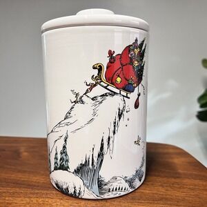 Grinch Christmas 7" Canister Cookie Jar Sleigh Whobilation Dr. Seuss Holiday